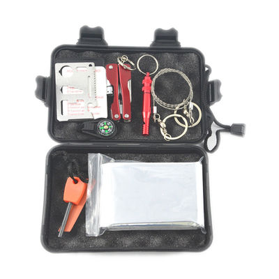 Kit di emergenza nero per campeggio all'aperto