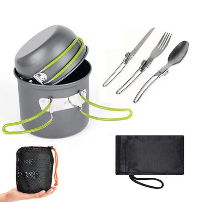 Campeggio all'aperto escursioni picnic legno di alluminio 12x16cm Backpacking Cucina Pott Mess Kit