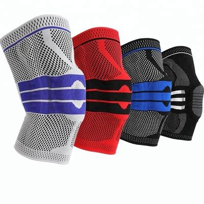 USA Sport all' aperto di nylon silicone supporto al ginocchio compressione supporto al ginocchio per basket