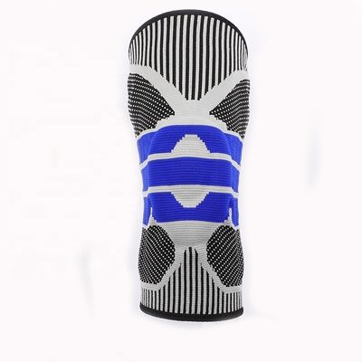 Sport Nylon Silicone Knee Pad Compression Knee Support Brace per la protezione del basket