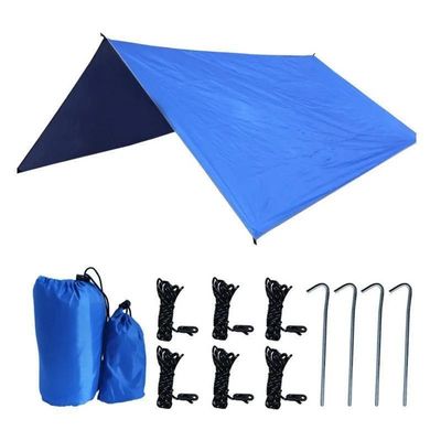 Tenda da campeggio in poliestere rivestita d'argento per la protezione contro la pioggia all'aperto e l'ombra solare