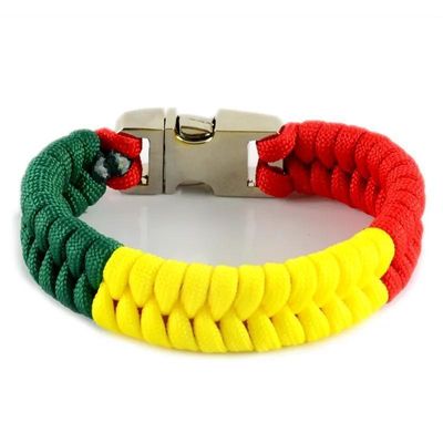 Oltre 200 colori uomini fatti a mano Cerniera metallica Paracord Braccialetto corda di nylon braccialetto di sopravvivenza
