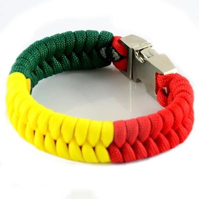 Oltre 200 colori uomini fatti a mano Cerniera metallica Paracord Braccialetto corda di nylon braccialetto di sopravvivenza