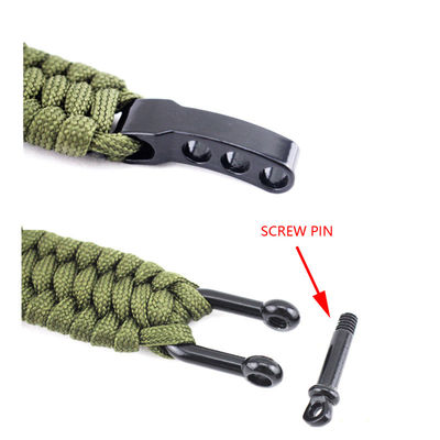 6-8&quot; Paracord Survival U Chackle Wristband per attività all'aria aperta in oltre 200 colori