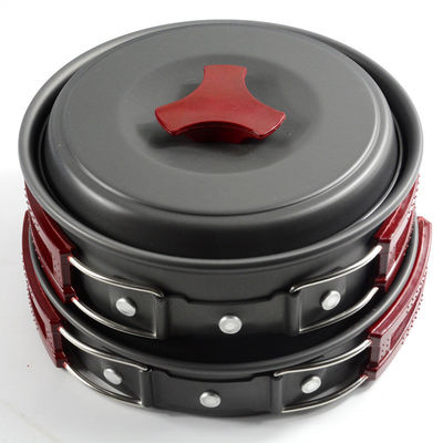 Conveniente 152X72MM Non Stick Camping Pot e Pans Set per viaggi da backpacking all'aria aperta