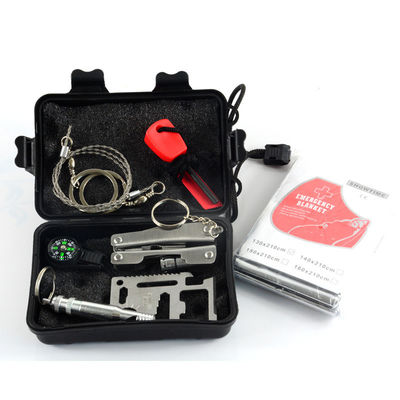 Kit di emergenza nero per campeggio all'aperto