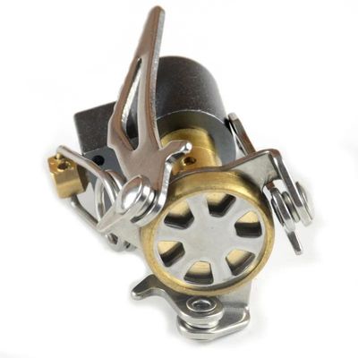 Mini stufa a gas a butano in acciaio inossidabile e rame per cucinare all'aperto in campeggio