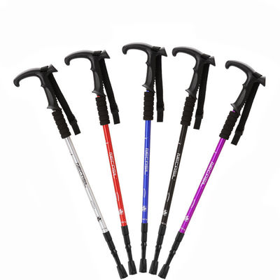 Anti-shock di alluminio telecopica bastone da camminare WAK556 utilizzato per il campeggio escursione trekking