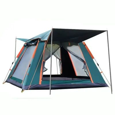 Tenda da campeggio automatica personalizzata impermeabile poliestere rivestimento d'argento per la famiglia all'aperto