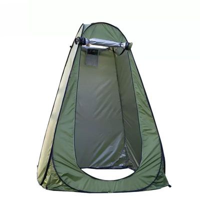 Tenda da campeggio pop-up all'aperto Tenda Toliet con rivestimento argento in poliestere Tenda Top Style Pup