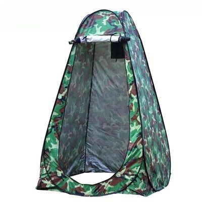 Tenda da campeggio pop-up all'aperto Tenda Toliet con rivestimento argento in poliestere Tenda Top Style Pup