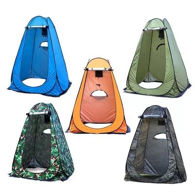 Tenda da campeggio pop-up all'aperto Tenda Toliet con rivestimento argento in poliestere Tenda Top Style Pup