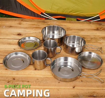 Set di utensili da cucina in acciaio inossidabile di stile portatile per campeggio all'aperto a US 6.5 / pezzo