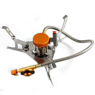 Stufa da cucina portatile da campeggio con bruciatore portatile a gas in argento da 145 mm all'aperto