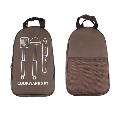 Set da tavola in acciaio inossidabile per campeggio all'aperto utensili da cucina sacchetto di stoccaggio personalizzazione