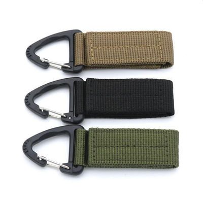 65x25mm Nylon Carabiner Keychain Strap Keyring Holder Perfetto per le attività all'aria aperta