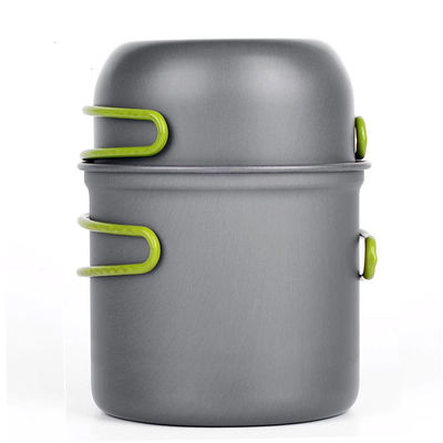 Campeggio all'aperto escursioni picnic legno di alluminio 12x16cm Backpacking Cucina Pott Mess Kit