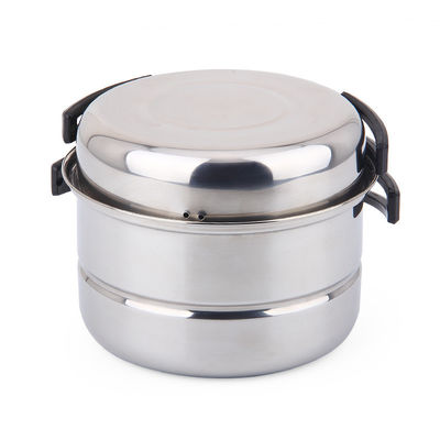 Convenient Silver Acciaio Inossidabile Camping Kitchenware Set per cucinare all'aperto e picnic