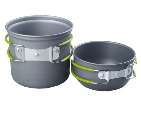 Set di pentole portatili in alluminio per cucinare all'aperto