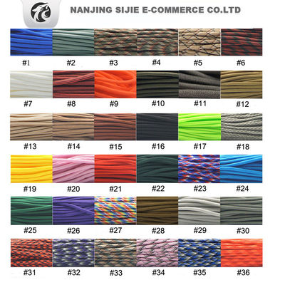 100ft 7 core interni 550lbs poliestere 4mm Paracord PB0056 personalizzabile per il vostro mercato