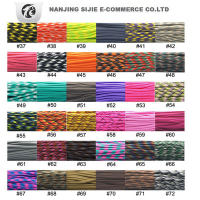 100ft 7 core interni 550lbs poliestere 4mm Paracord PB0056 personalizzabile per il vostro mercato