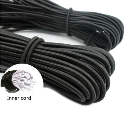 Corda di shock bungee elastica ad alta resistenza 4 mm 5 mm corda bungee nera resistente e flessibile