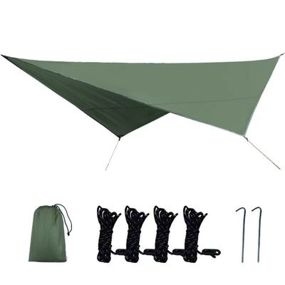 Tenda da campeggio in poliestere con rivestimento argento e struttura a pelle singola
