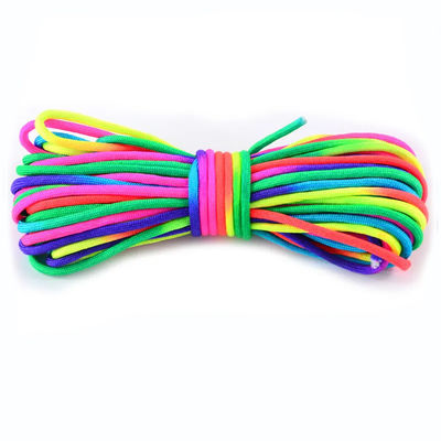 Outdoor Rainbow 550 Paracord 4mm 7 Core Interiori Poliestere Cordone Paracadute Personalizzazione