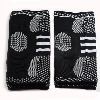 Sport Silicone Nylon Manica del ginocchio Anti-slip Compressione per prestazioni atletiche