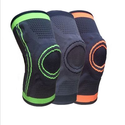 Brace di supporto per il ginocchio a manica di nylon traspirante personalizzato per la protezione del ginocchio grigio regolabile