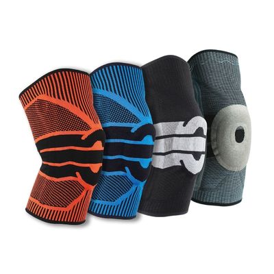 Silicon Pad Professional Sport Knee Brace Respirante e Rosso per Correre