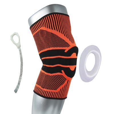 Silicon Pad Professional Sport Knee Brace Respirante e Rosso per Correre