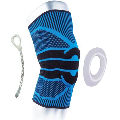 Silicon Pad Professional Sport Knee Brace Respirante e Rosso per Correre