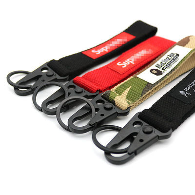 Strappo per polso di poliestere personalizzato Portachiavi Lanyard Nylon Keyring Strappo 30 giorni Politica di rimborso