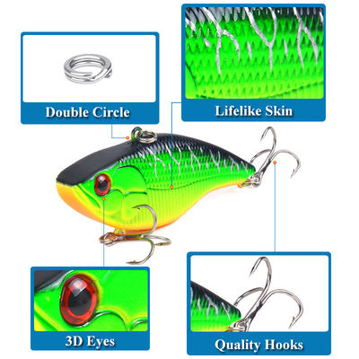 Esca artificiale 3D occhio 6 gancio minnow esche da pesca di plastica dura esche da nuoto per pescatori