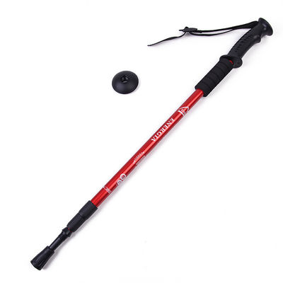 Pallone da trekking in montagna telescopico in alluminio blu per bastoncino da camminata a maniglia retta