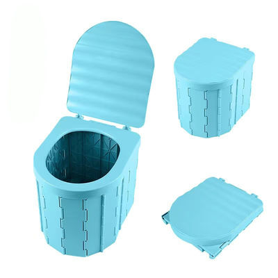 Richiesta personalizzata US Campeggio all'aperto Toilet pieghevole in plastica portatile per viaggiare