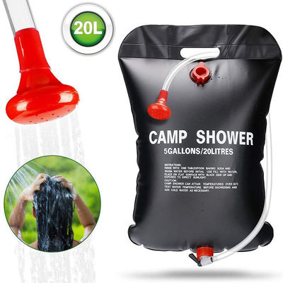 Doccia da campeggio solare riscaldata da sole da 20 litri, portabile all'aperto, doccia da spiaggia in PVC, sacchetto acqueo, conveniente