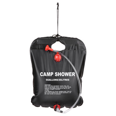 Doccia da campeggio solare riscaldata da sole da 20 litri, portabile all'aperto, doccia da spiaggia in PVC, sacchetto acqueo, conveniente