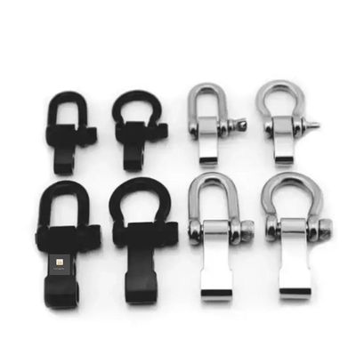 Braccialetto Paracord in acciaio inossidabile con catena regolabile in U e fibbie metalliche a forma di D