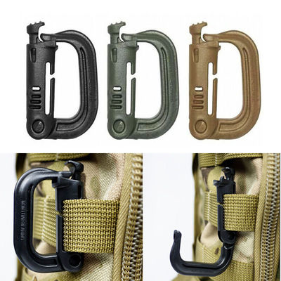 D Carabiner di plastica a forma di accessorio indispensabile per lo zaino tattico Molle
