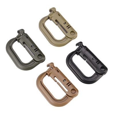 D Carabiner di plastica a forma di accessorio indispensabile per lo zaino tattico Molle