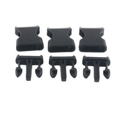 Collare per cani con guinzaglio di plastica nera da 20 mm con guinzaglio di rilascio rapido