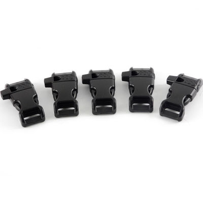 15mm Curve Side Release Paracord Whistle Buckle in confezione Dimensione 3.00cm * 2.00cm * 0.50cm