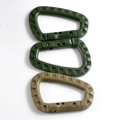 US Pagamento iniziale tattico D-Ring Molle Clip Portachiavi Leggera Carabiner di plastica