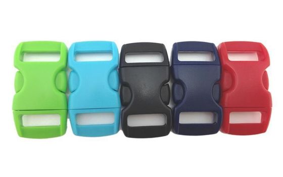 Colore di plastica 10 mm Paracord curva laterale di rilascio della fibbia e tempo di consegna stimato