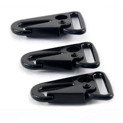 Costo di spedizione Lega di zinco 25mm Portachiavi Snap Hook Nero Carabiner HK Clip per borse