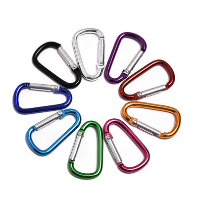 5cm D forma di alluminio rotondo carabiner esterno molla Snap ganci e robusto per l' esterno