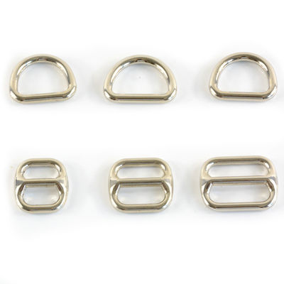 Confezione Dimensione 3,00cm * 2,00cm * 0,50cm Metallo argento D Ring Tri Glide Slider 20mm 25mm