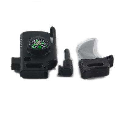 Pagamento iniziale Multifunzione Emergenza Pietra pietra Fire Starter Compass Buckle con raschiatore
